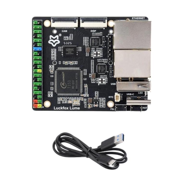 Luckfox Lume High-Performance Linux Development Board, Based On The Allwinner T153 Multi-Core Heterogeneous Industrial Processor, Dual Gigabit Ethernet Ports — With POE Model