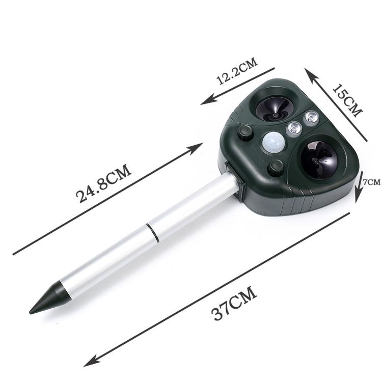 Five-speed Frequency-modulated Ultrasonic Outdoor Waterproof Solar-powered Animal Repellent — view 3