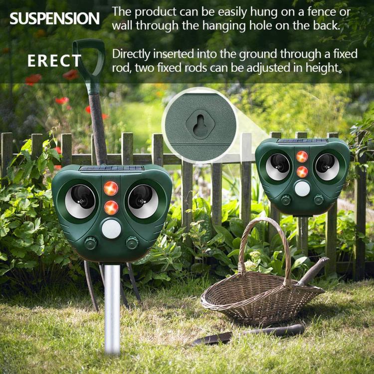 Five-speed Frequency-modulated Ultrasonic Outdoor Waterproof Solar-powered Animal Repellent — view 6