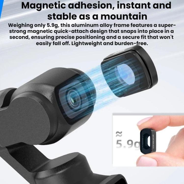 For DJI Osmo Pocket 3 / 4 BRDRC Filter Extension Lens Widening Filter Accessory
