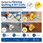 4Pcs Sewing Finger Spacer Guide Set Even Stitch Spacing Tool for Hand Sewing, Quilt Template Ruler for Consistent Stitching Includes 3mm & 4mm Gauges — view 4