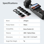 For DJI Osmo Pocket 4 / 3 aMagisn Magnetic Lens Filter