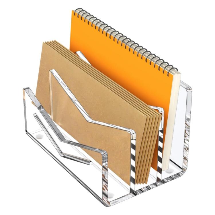 Acrylic 3-layer Letter Organizer/Card Sorting Clip for Home and Office Use