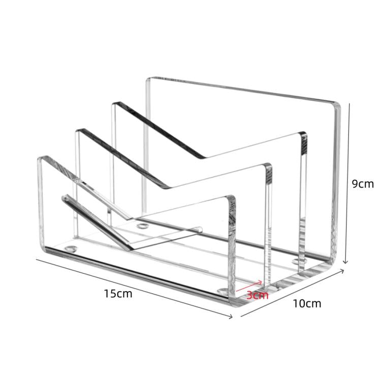 Acrylic 3-layer Letter Organizer/Card Sorting Clip for Home and Office Use — YX243
