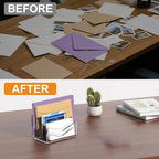 Acrylic 3-layer Letter Organizer/Card Sorting Clip for Home and Office Use — view 4