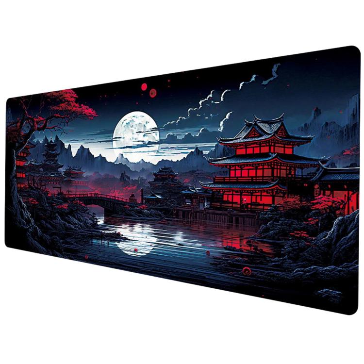 Stain-Resistant Ancient Landscape Mouse Pad, E-Sports Gaming Keyboard Desk Mat