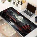 Stain-Resistant Ancient Landscape Mouse Pad, E-Sports Gaming Keyboard Desk Mat