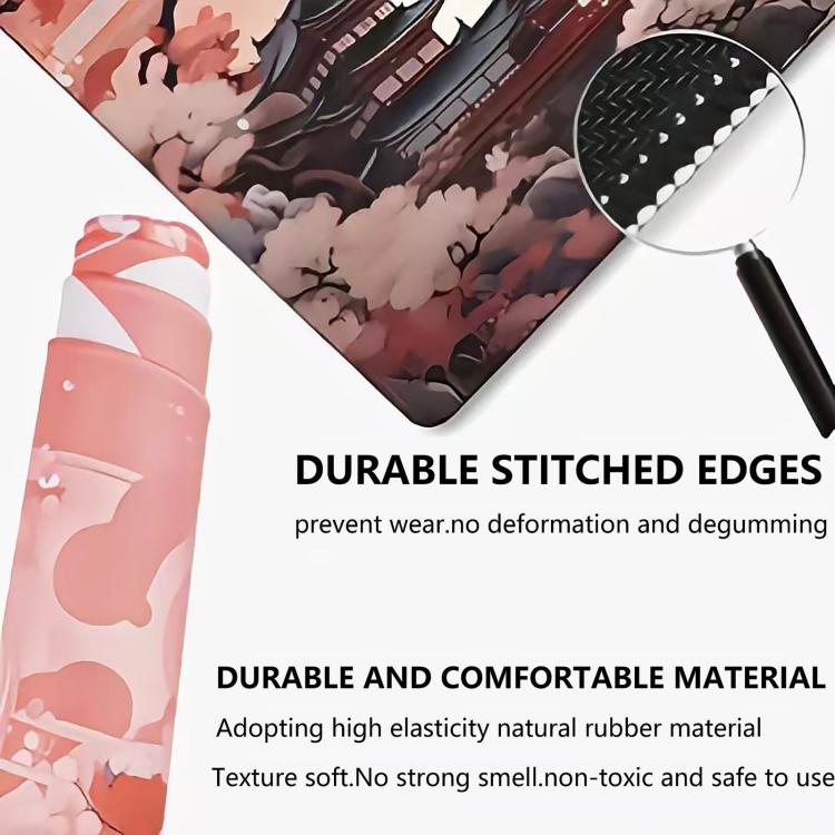 Stain-Resistant Ancient Landscape Mouse Pad, E-Sports Gaming Keyboard Desk Mat