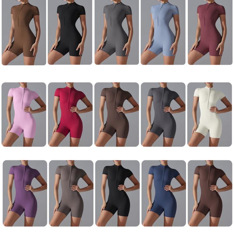 Dance Fitness Tight Zipper Yoga Bodysuit