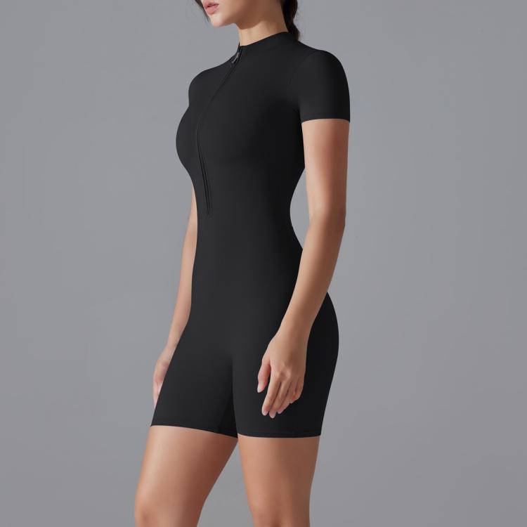 Dance Fitness Tight Zipper Yoga Bodysuit