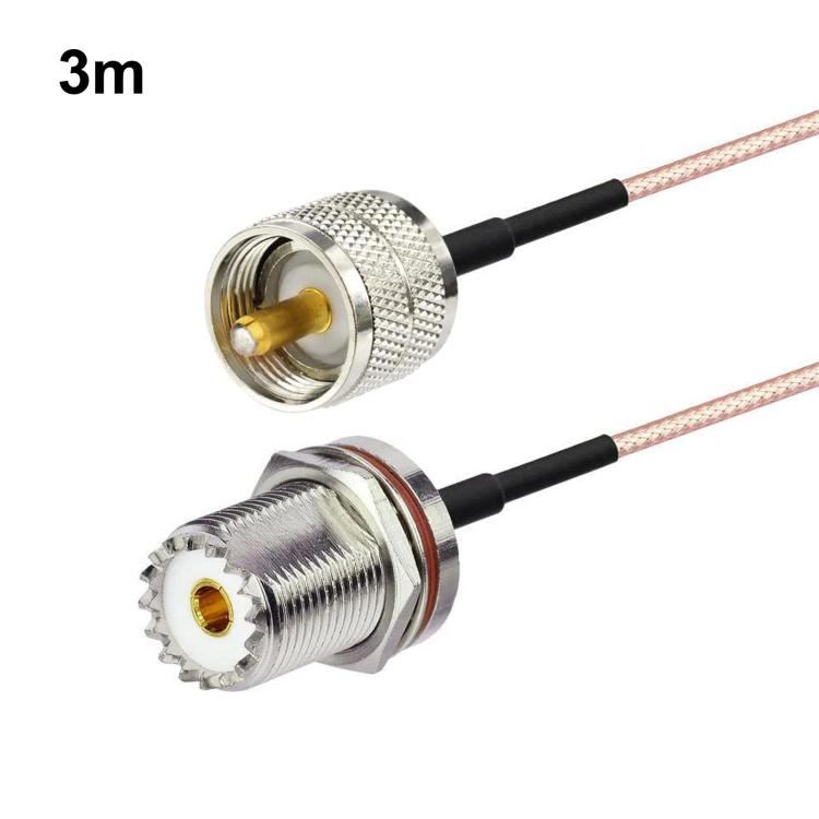 UHF PL-259 To SO-239 Male To Female RG316 RF Cable — 2m