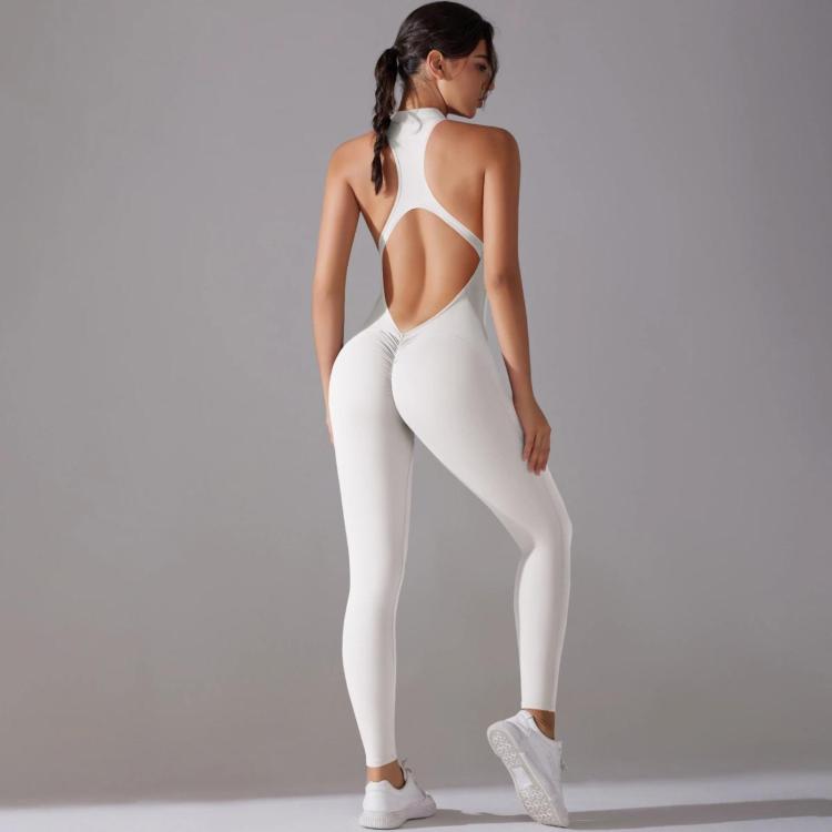 Long High-intensity Tight-fitting Backless Bodysuit/Yoga Wear — M