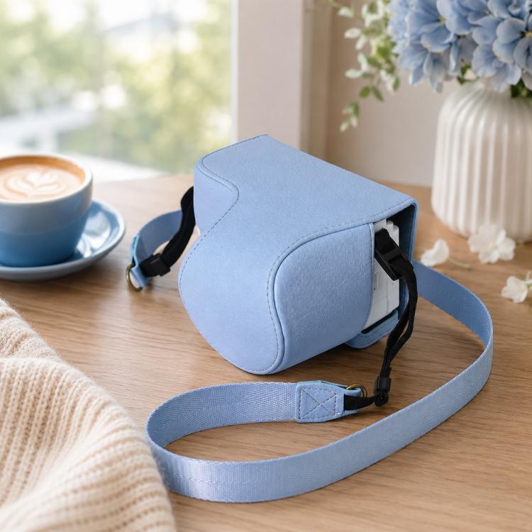 For Sony ZV-E10 II / ZV-E10M2 PU Leather Camera Case Bag Protective Half Body Cover With Shoulder Strap — view 7
