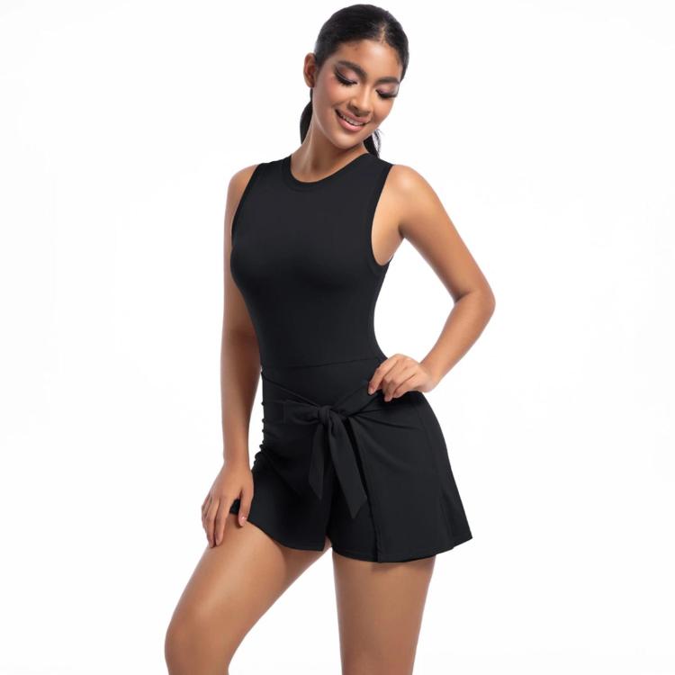 Anti-Exposure Tennis Skirt Bodysuit Breathable Fitness Yoga Wear — view 20