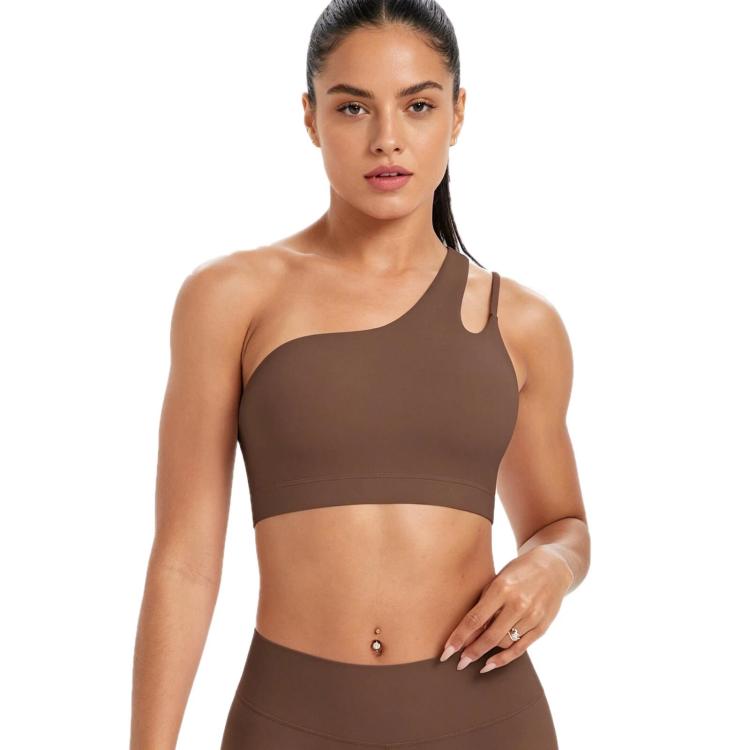 One-Shoulder Backless Sports Bra For Running Fitness And Yoga — S