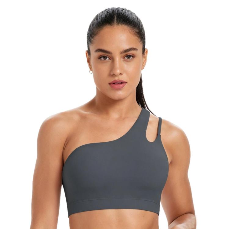 One-Shoulder Backless Sports Bra For Running Fitness And Yoga — view 24