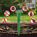 Solar Ground-Plug Animal Repeller With Color Ambient Light, Vibration & Infrared Detection Rat Repellent