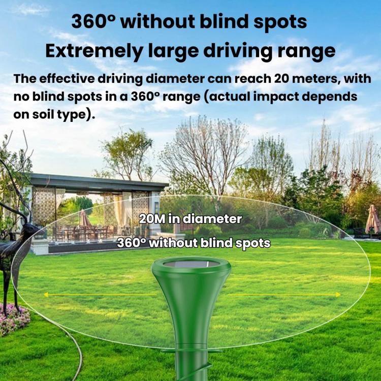 Solar Ground-Plug Animal Repeller With Color Ambient Light, Vibration & Infrared Detection Rat Repellent — view 9