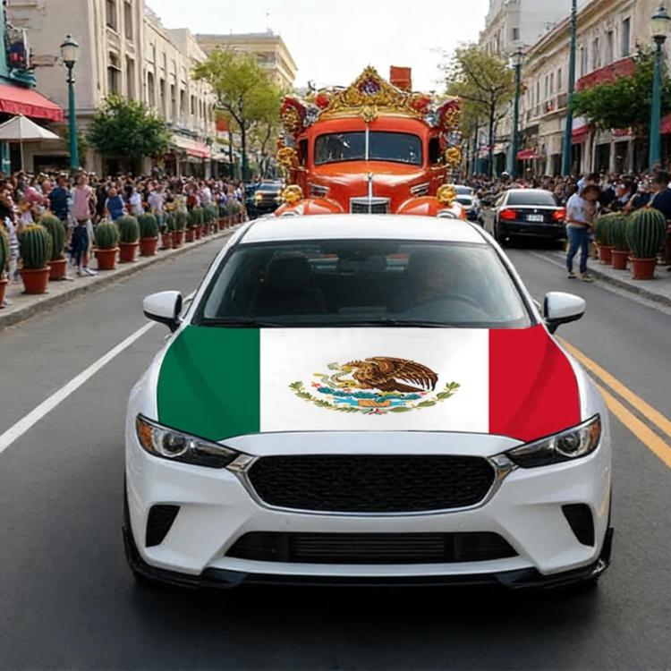 USA-Canada-Mexico World Cup Cheering Flag Dustproof Car Cover