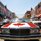 USA-Canada-Mexico World Cup Cheering Flag Dustproof Car Cover
