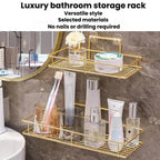 Iron Bathroom Storage Rack, Drill-Free Wall-Mounted Toilet Organizer — view 4