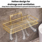 Iron Bathroom Storage Rack, Drill-Free Wall-Mounted Toilet Organizer — view 5