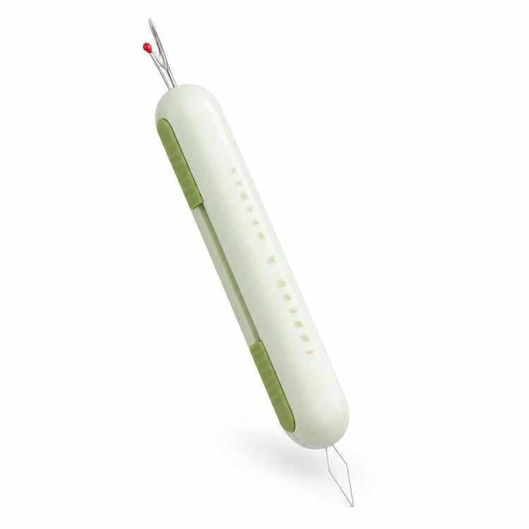 2-in-1 Seam Ripper and Needle Threader, Retractable Stitch Remover Tool for Hand Sewing, Double-Headed Threader & Seam Cutter — view 2