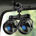 Mitchell Clip-On Stepless Speed Control Portable Dual-Head High-Power Car Fan