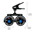 Mitchell Clip-On Stepless Speed Control Portable Dual-Head High-Power Car Fan — 4 inch 5V