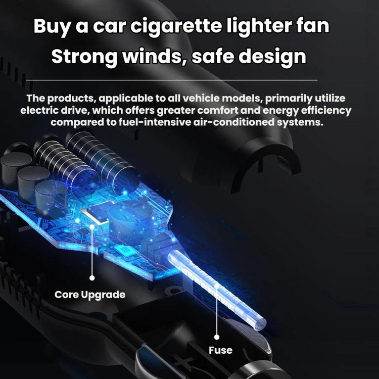Mitchell Clip-On Stepless Speed Control Portable Dual-Head High-Power Car Fan — view 6