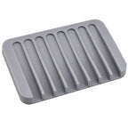 Silicone Soap Dish Self-Draining Bar Soap Holder Flexible Unbreakable Soap Saver Tray for Bathroom Shower, Bathtub and Kitchen Sink — view 2