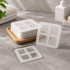 50pcs Disposable Shower Drain Hair Catcher Mesh Stickers Drain Cover Catcher for Bathroom, Bathtub, Kitchen Sink