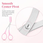 Eyebrow Scissors with Comb 2-in-1 Stainless Steel Curved Eyebrow Trimmer Scissors Beauty Shears for Women — view 5