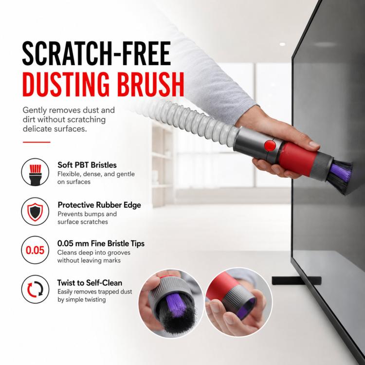 Scratch-Free Dusting Brush Accessories Kit For Dyson V7 V8 V10 V11 V15 Vacuum Attachment Set — view 6