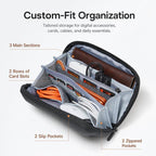 BANGE BG-7885 Digital Accessories Organizer Bag Multi-Compartment Card Slots Portable Waterproof Travel Bag