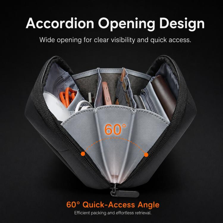 BANGE BG-7885 Digital Accessories Organizer Bag Multi-Compartment Card Slots Portable Waterproof Travel Bag