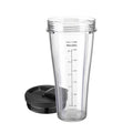 24oz Slim Replacement Cups and Lids Set For Ninja SS101 / SS100 / SS300