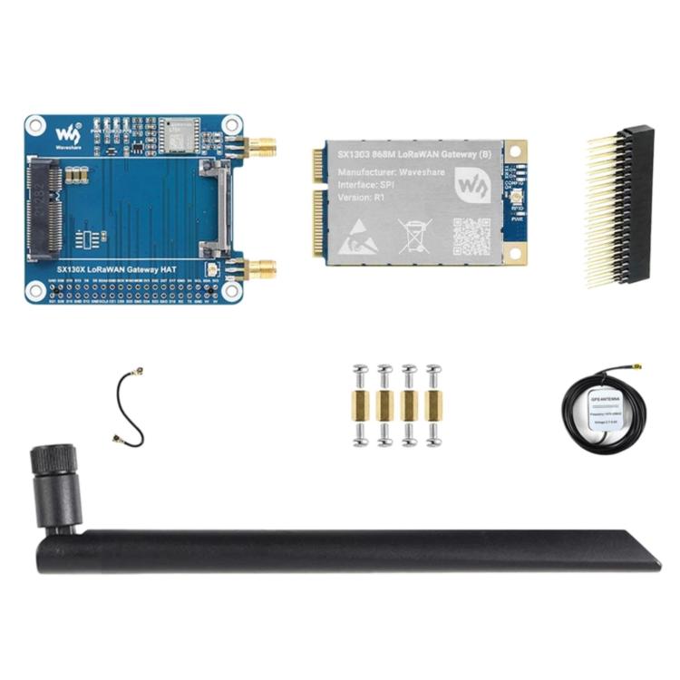 Waveshare For Raspberry Pi LoRaWAN Gateway Module Standard Mini-PCIe Socket — SX1303 868M