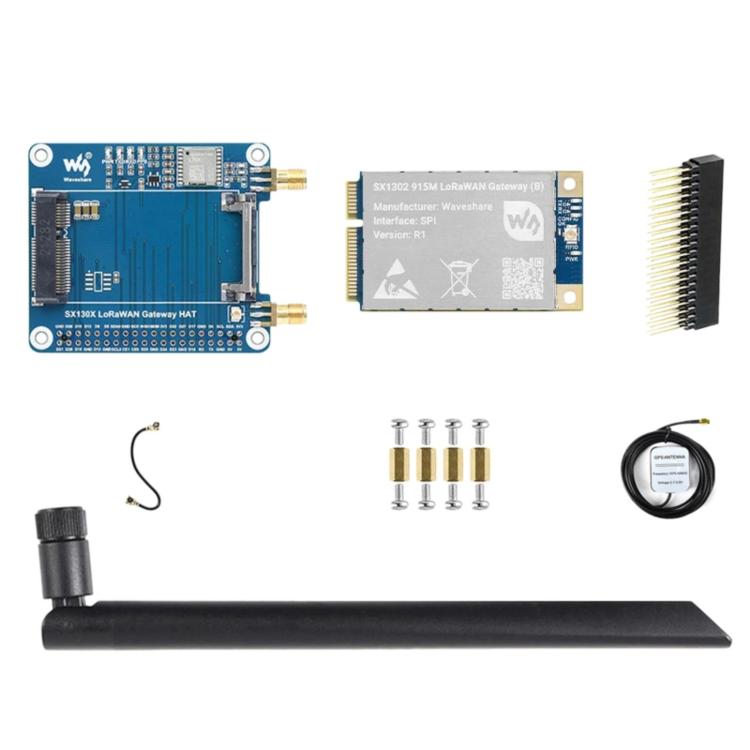 Waveshare For Raspberry Pi LoRaWAN Gateway Module Standard Mini-PCIe Socket — SX1302 915M