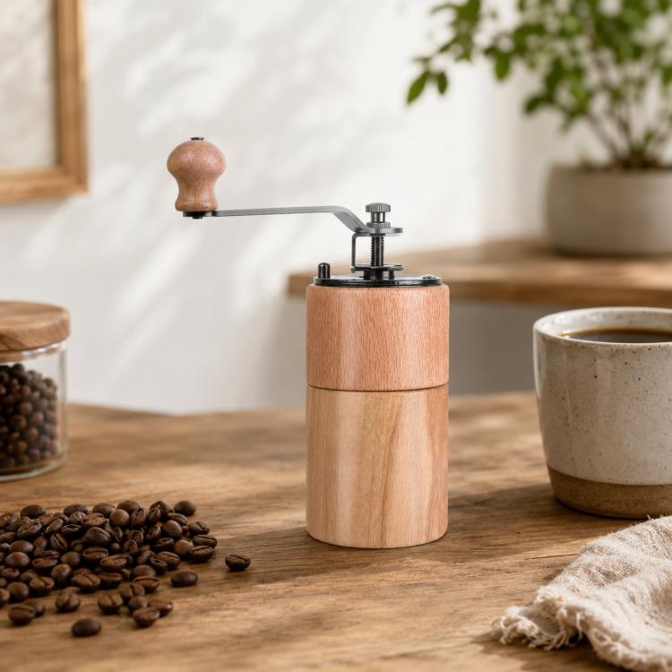 Small Portable Adjustable Hand-cranked Coffee Grinder