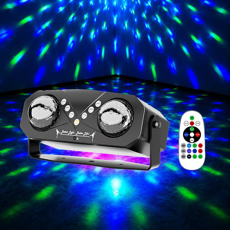 EMS-38 LED Double Magic Ball Stage Light, Colorful Rotating Laser Atmosphere Lamp — USB