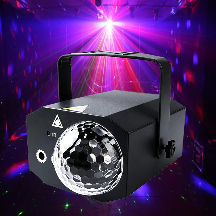 Plastic Laser Magic Ball Light Colorful Rotating Stage Ambience Light For KTV & Bar — AU Plug Black