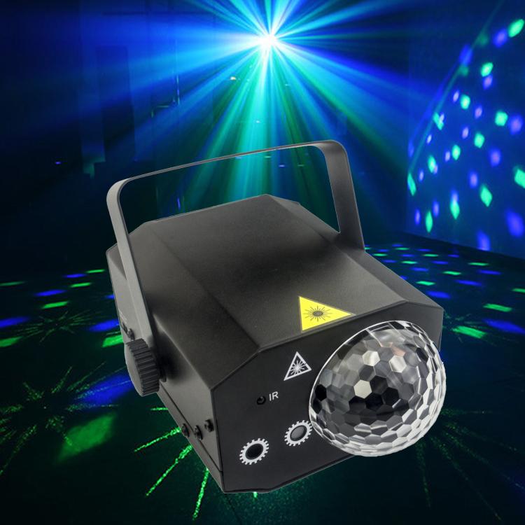 Metal Laser Projector Light LED Magic Ball Ambience Light For Party & Bar — UK Plug Black