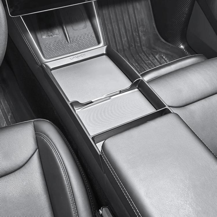 For Tesla Model Y / 3 / YL Center Console Storage Box Panel Frame — Black