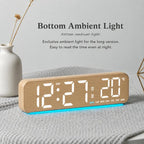Modern LED Digital Desk Clock with Temperature Date, Silent Alarm Clock with Dual Alarm — view 9