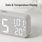 Modern LED Digital Desk Clock with Temperature Date, Silent Alarm Clock with Dual Alarm — view 10