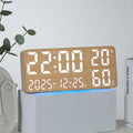 Large Display Digital Wall Clock With Temp Humidity Dual Alarm Desk Clock