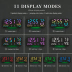 Large Display Digital Wall Clock With Temp Humidity Dual Alarm Desk Clock — view 9