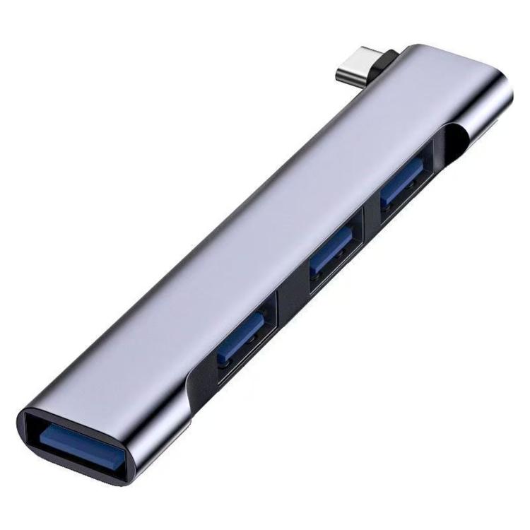 Side-Bend 4 In 1 Expander Splitter External HUB — USB+USB 2.0 x 3+USB 3.0