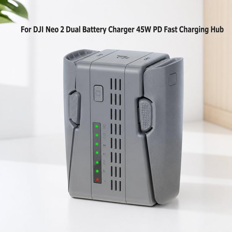 For DJI Neo 2 YX Dual Battery Charger 45W PD Fast Charging Hub with Storage Mode